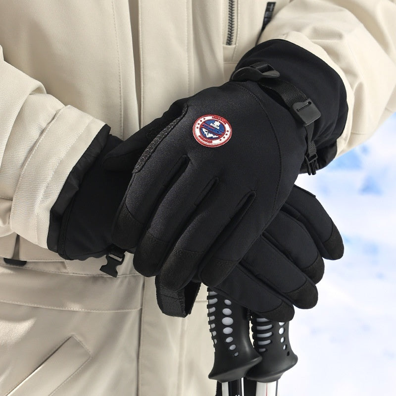 Winter Men's Warm Skiing Outdoor Sports Riding Gloves