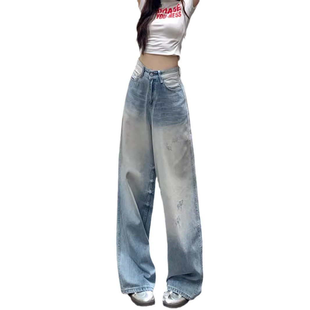 Women's American-style Retro Wide Leg Jeans Loose