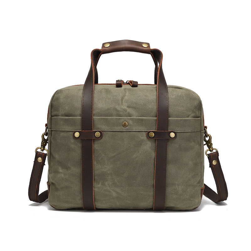 Waxed Canvas Vintage Travel Men's Briefcase