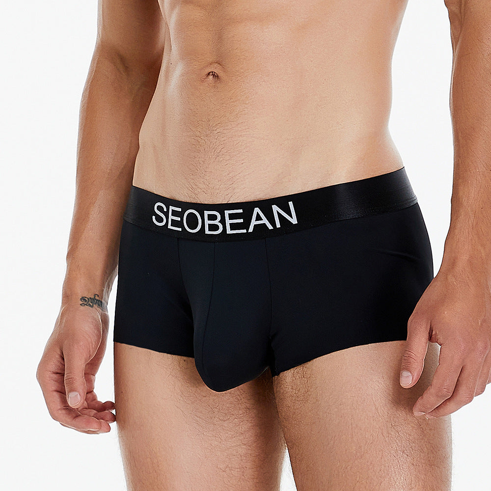 Men's Underwear Low Waist Ice Silk Boxers