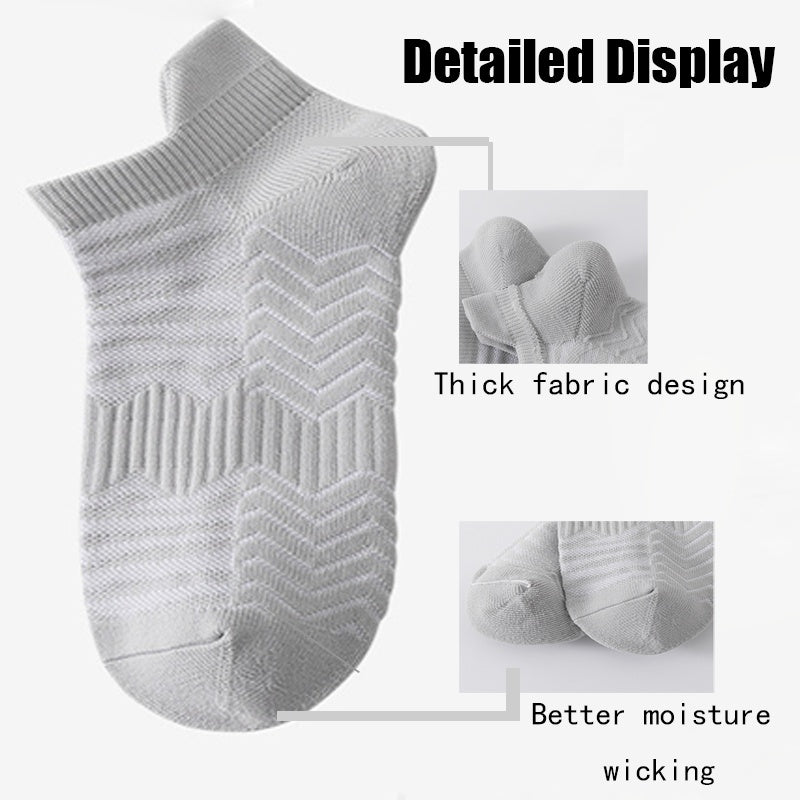 3 Pairs Men Low Athletic Socks Cushion Running Socks Performance Breathable Crew Socks Outdoor Sports Socks