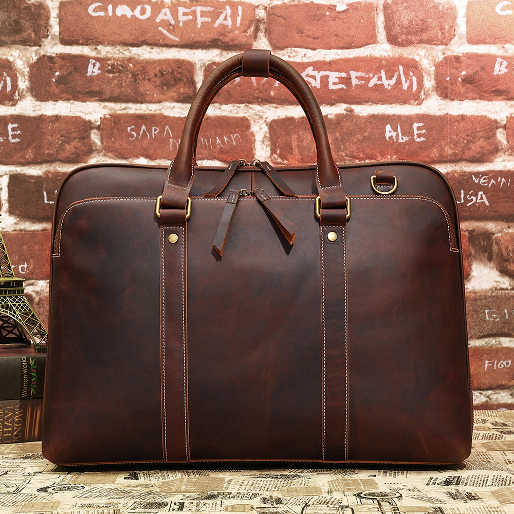 Shoulder Bag Men's Messenger Bag First Layer Cowhide Business Briefcase