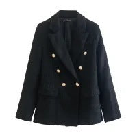 Double Breasted Slim Suit Jacket