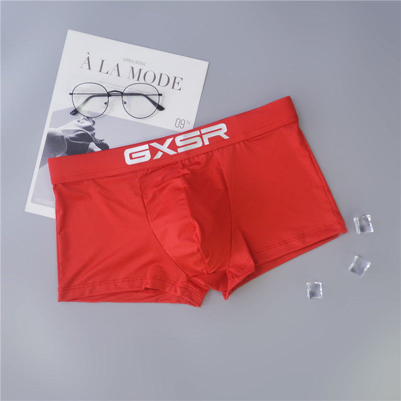 Men's Boxer Briefs And Breathable Milk Silk Low Waist