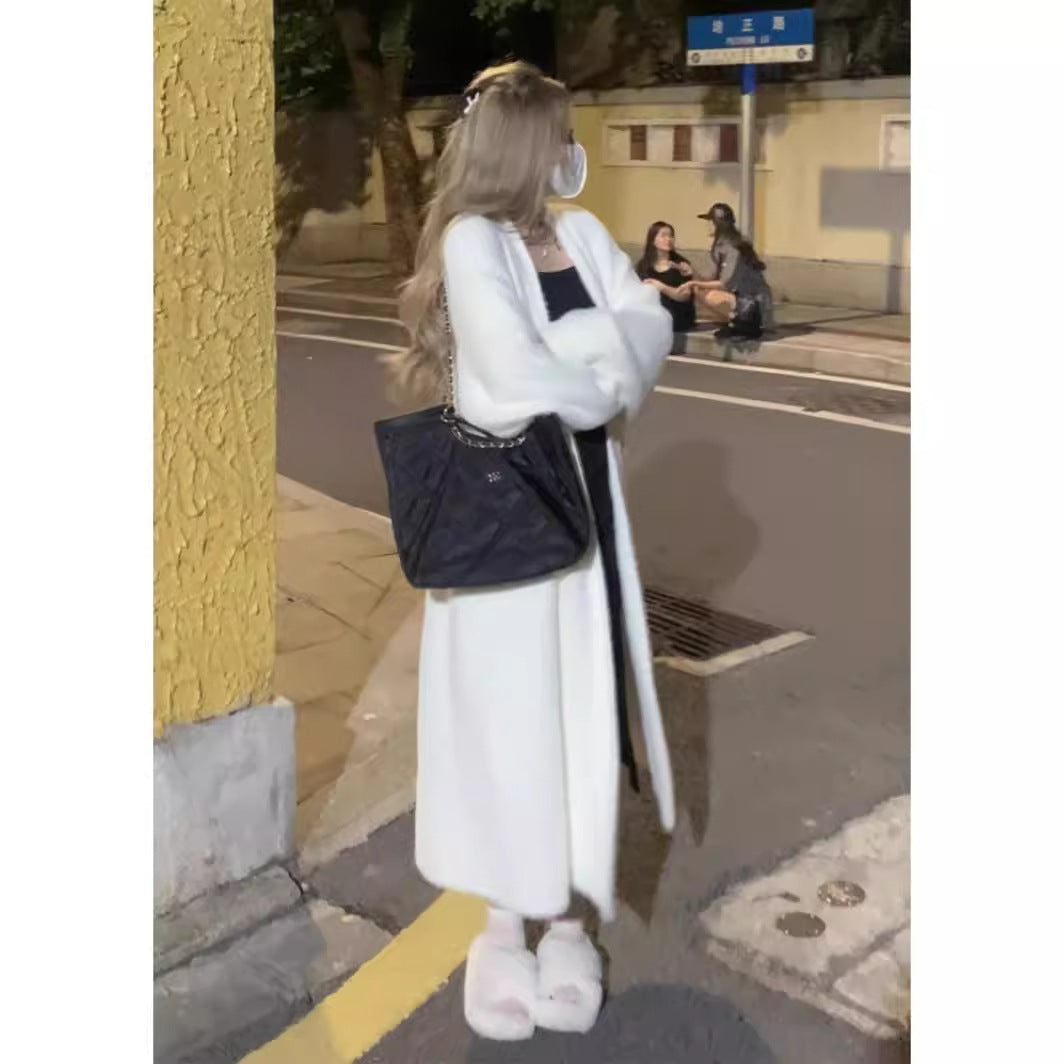 Soft Glutinous Knitted Cardigan Sweater For Women Autumn And Winter New Loose