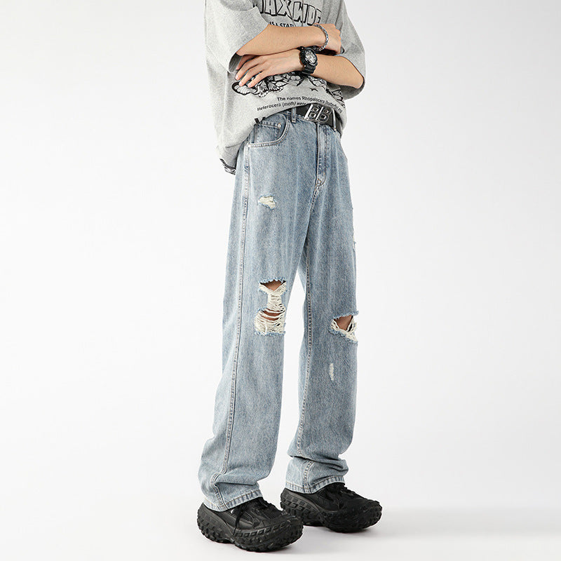 American Street Pu Shuai Straight-leg Trousers