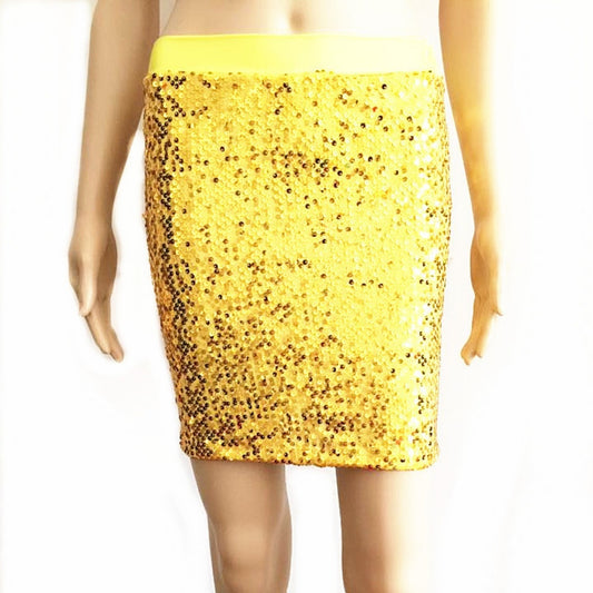 European And American Style Super Elastic 5-color Women's Sequin Hip Skirt