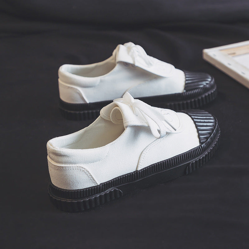 Korean Clamshell Canvas Female Niche Fashion Casual Small White Shoes