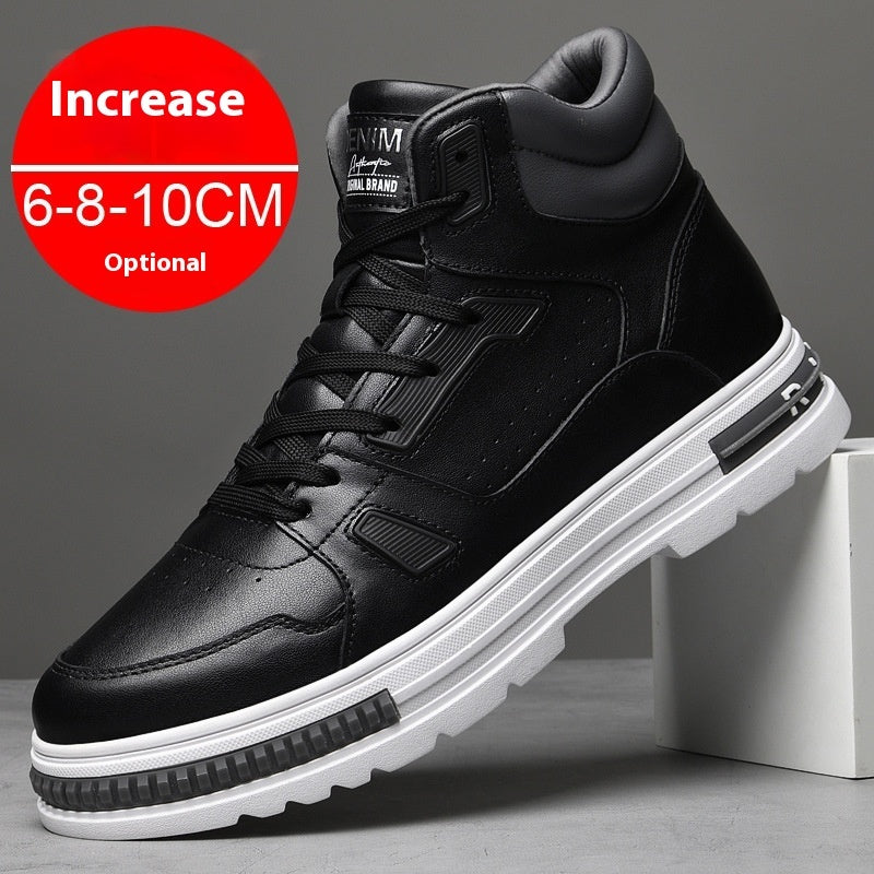 Martin Boots Men's Casual Sneakers Elevator Winter Shoes Sneaker Height Increasing Insole