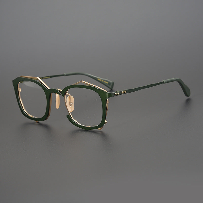 Handmade Irregular Shape Glasses Frame With Myopic Glasses Option