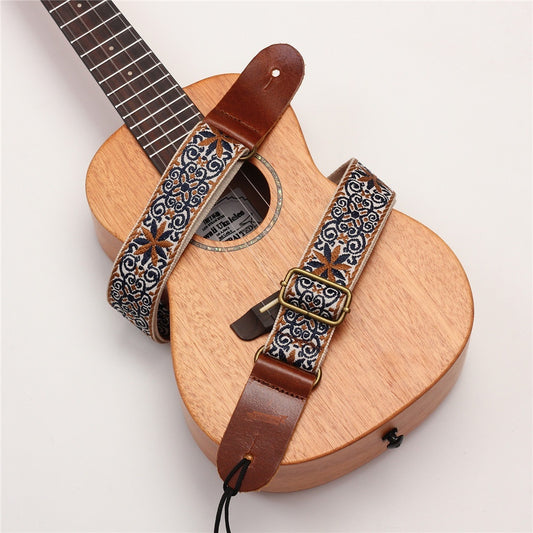 Embroidery Ukulele Strap Diagonal Shoulder Strap