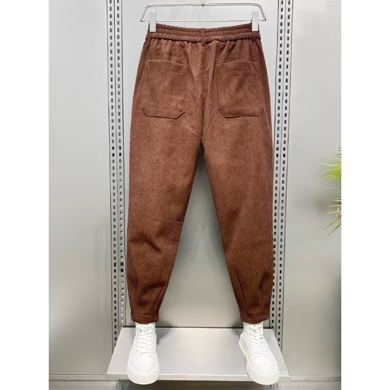 Corduroy Ankle Banded Pants Men's Cropped Casual