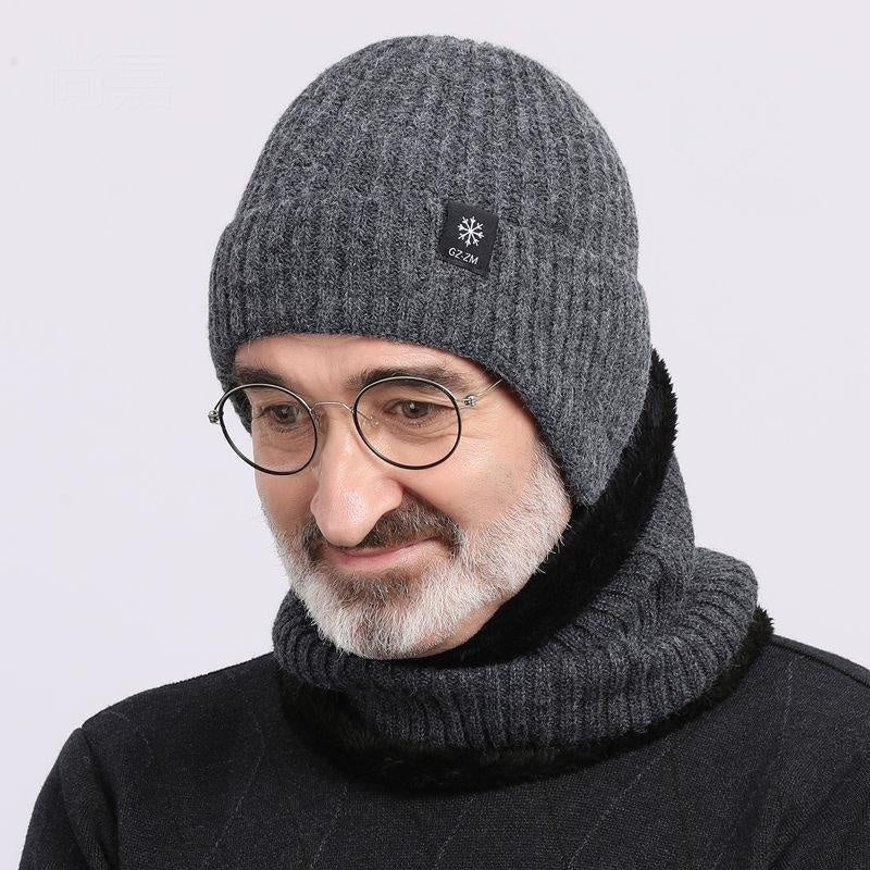 Middle-aged And Elderly People's Hats Men's Winter Warm Wool Hat Ear Protection