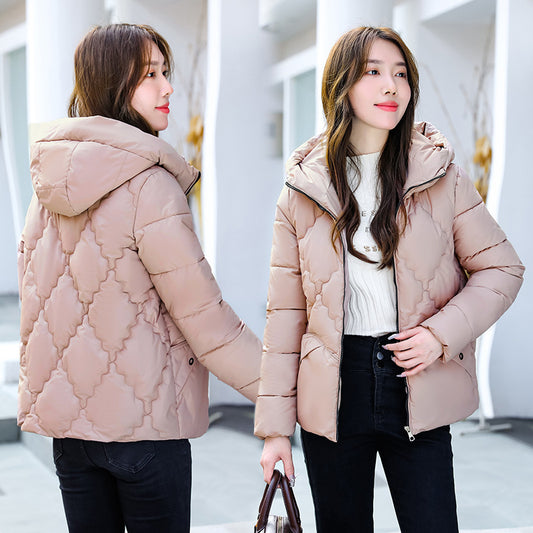 Cotton Coat Rhombus Thickened Cotton Coat Fleece-lined Cotton Coat Jacket