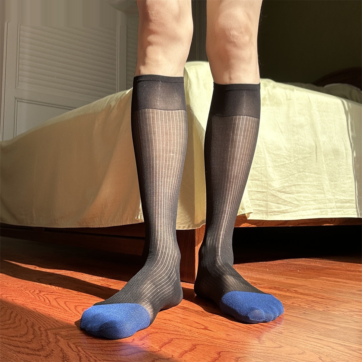 Striped Men's Business Suit Stockings