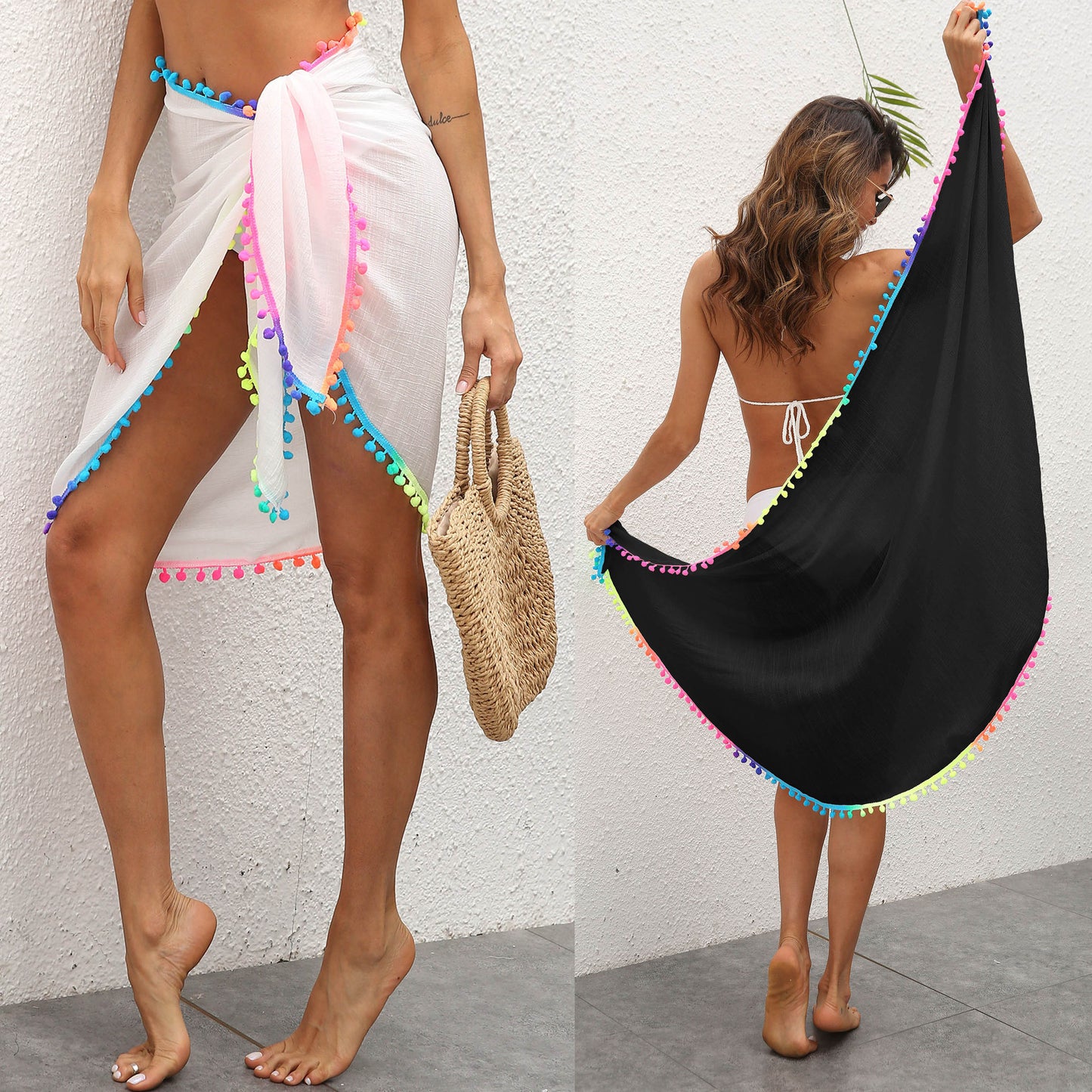 Tassel Stitching Irregular Women's Beach Dress Strap