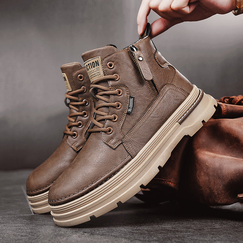 High-top Men's British Style Worker Boot