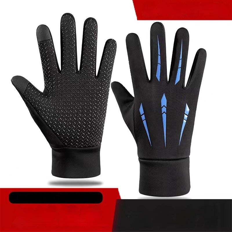 Warm Gloves Men's Full Finger Waterproof Fleece-lined