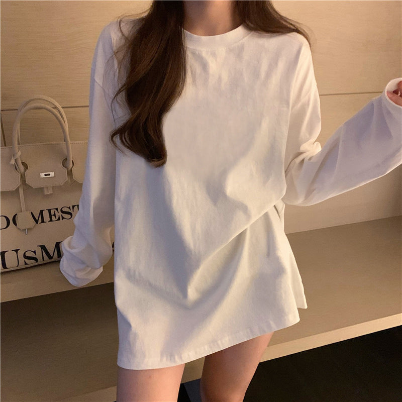 Spring New Loose Sweater Bandage Dress Inner Bottoming Shirt