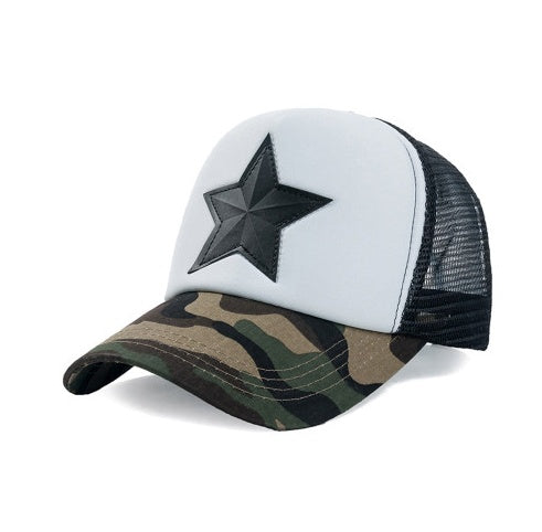 Pentagram Baseball Cap Camouflage Sun Hat Casual Hat Sun Hat Korean Men and Women Cap