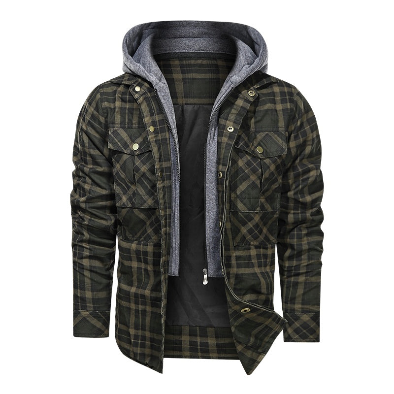 Men Warm Jacket Fleece Thick Autumn Winter Detachable Hoodies Jackets Men Slim Fit Men Clothing