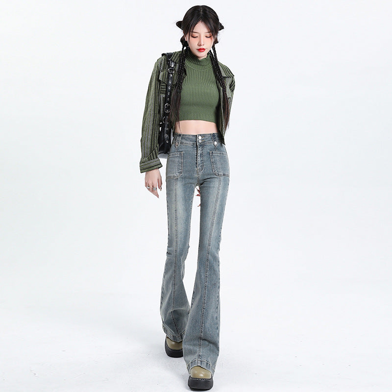 Vintage Vibe Patchwork Skinny Jeans