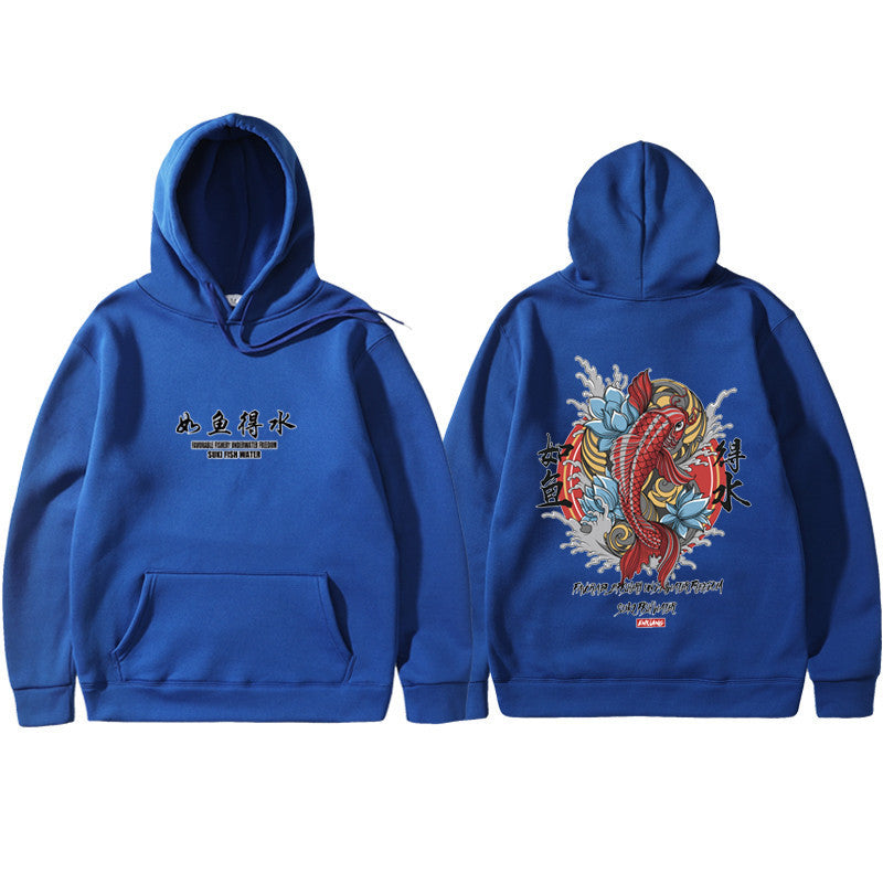 Mens Hip Hop Hoodie Ukiyoe Streetwear