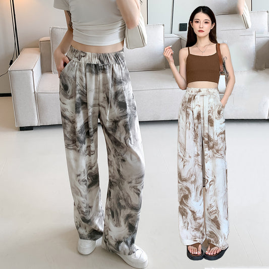 Women's Chinese-style Ink Painting Wide-leg Pants