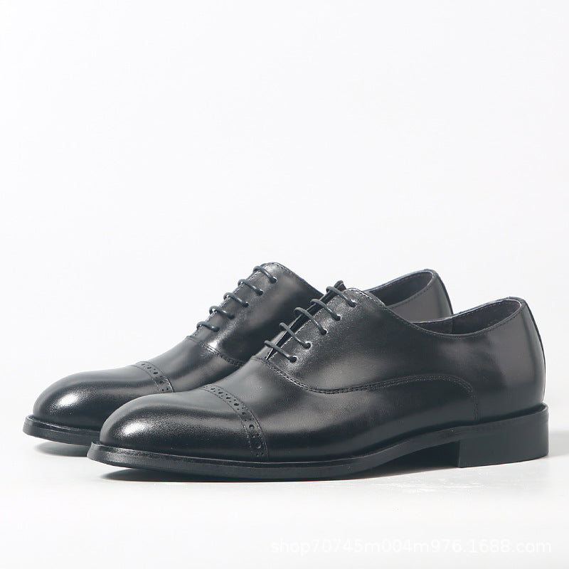 British Leather Three-joint Men's Business Formal Leather Shoes