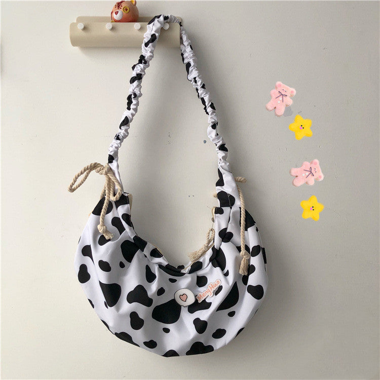 Waist Massager Soft Girl Girl Messenger Bag Cute Cow Student Shoulder Bag