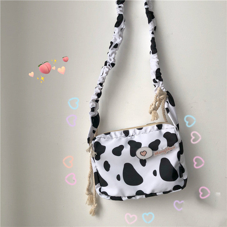 Waist Massager Soft Girl Girl Messenger Bag Cute Cow Student Shoulder Bag