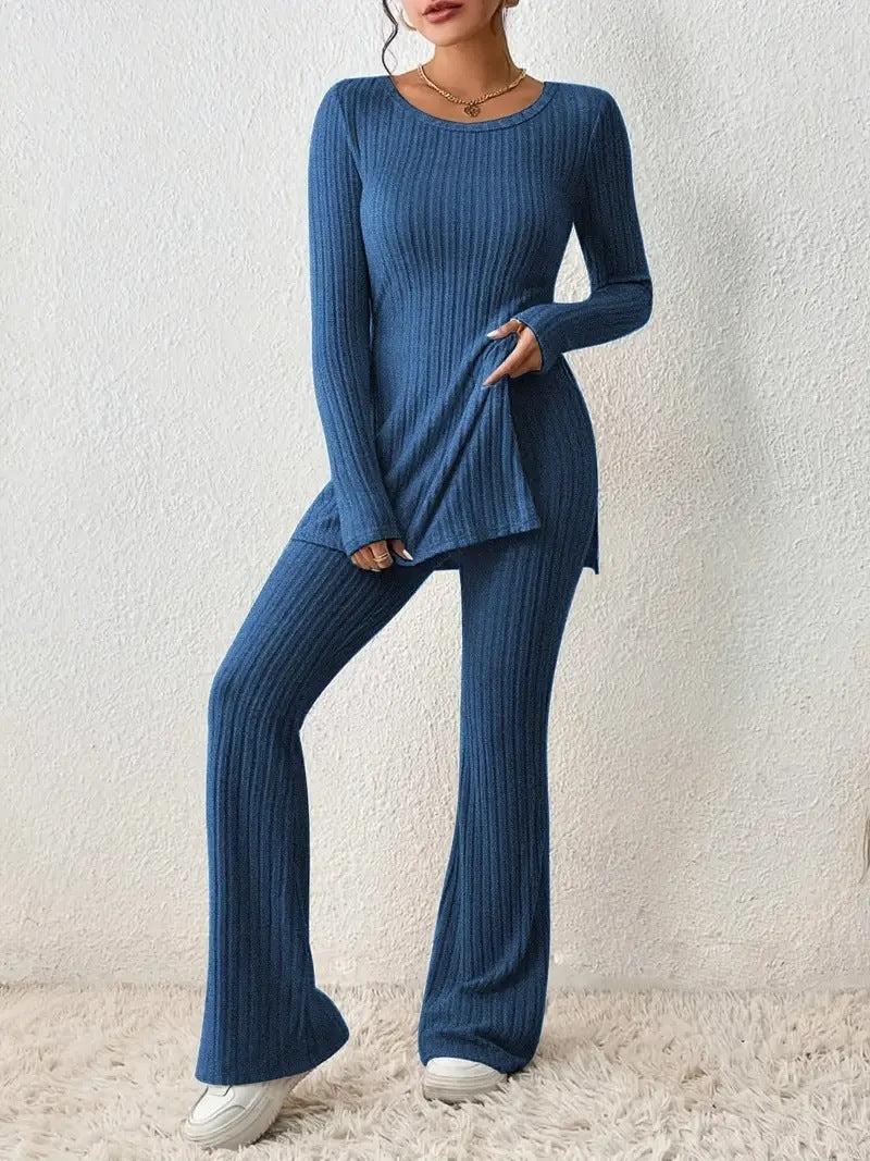 Polyester Women's Clothing Solid Color Casual Slim New Fashion Women Elegant Outfit