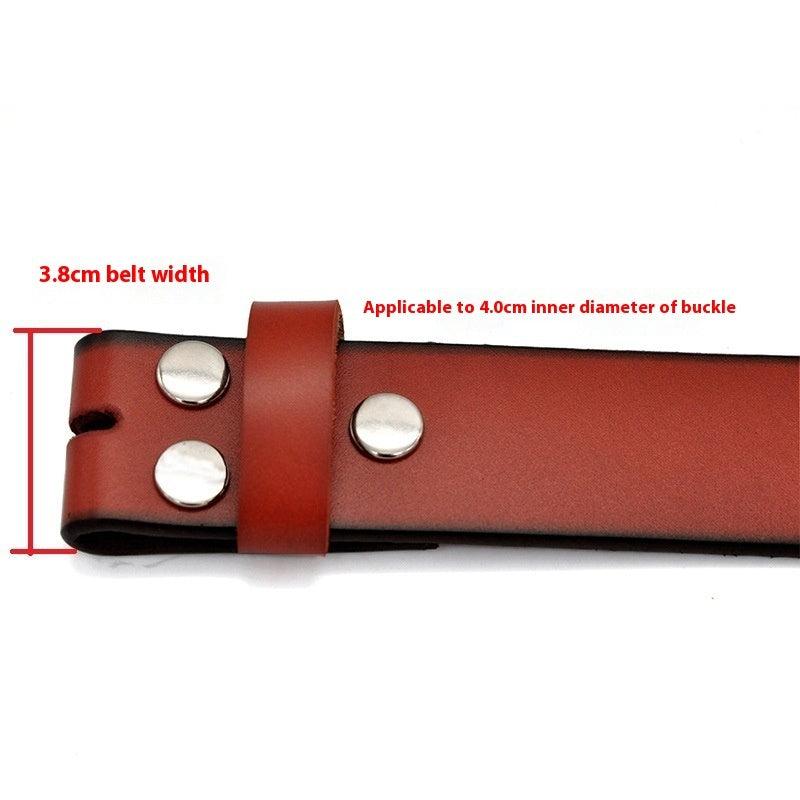 Classic Business Men Headless Snap Fastener Leather Belt