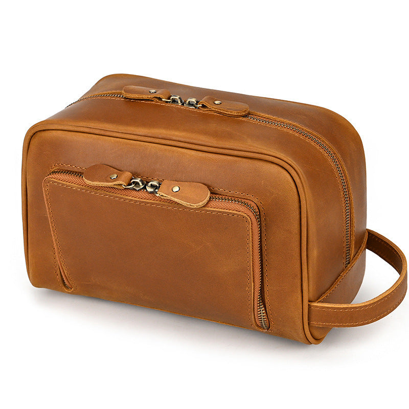 Large-capacity Vintage Top Layer Cowhide Storage Bag