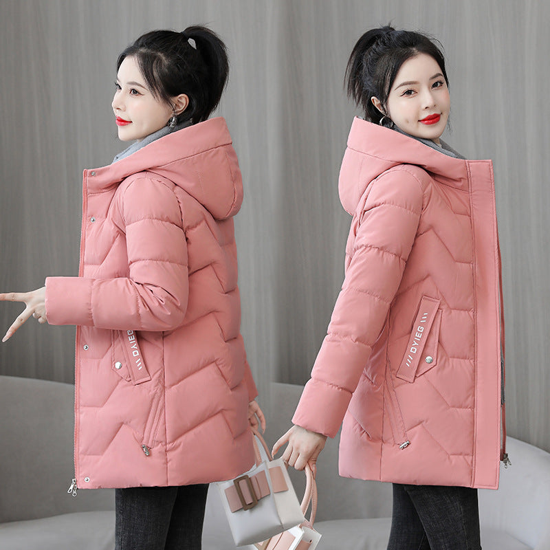 Winter New Cotton Clothing Women's Mid-length Thick Warm All-match Women's Coat