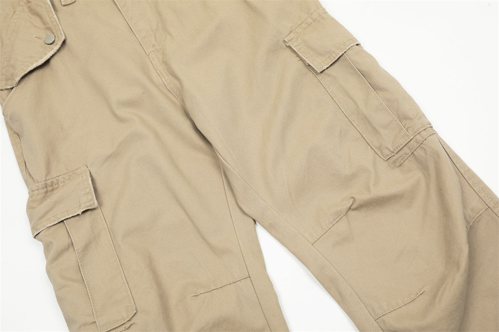 Worn-out Tooling Men Trousers High Street Design Sense