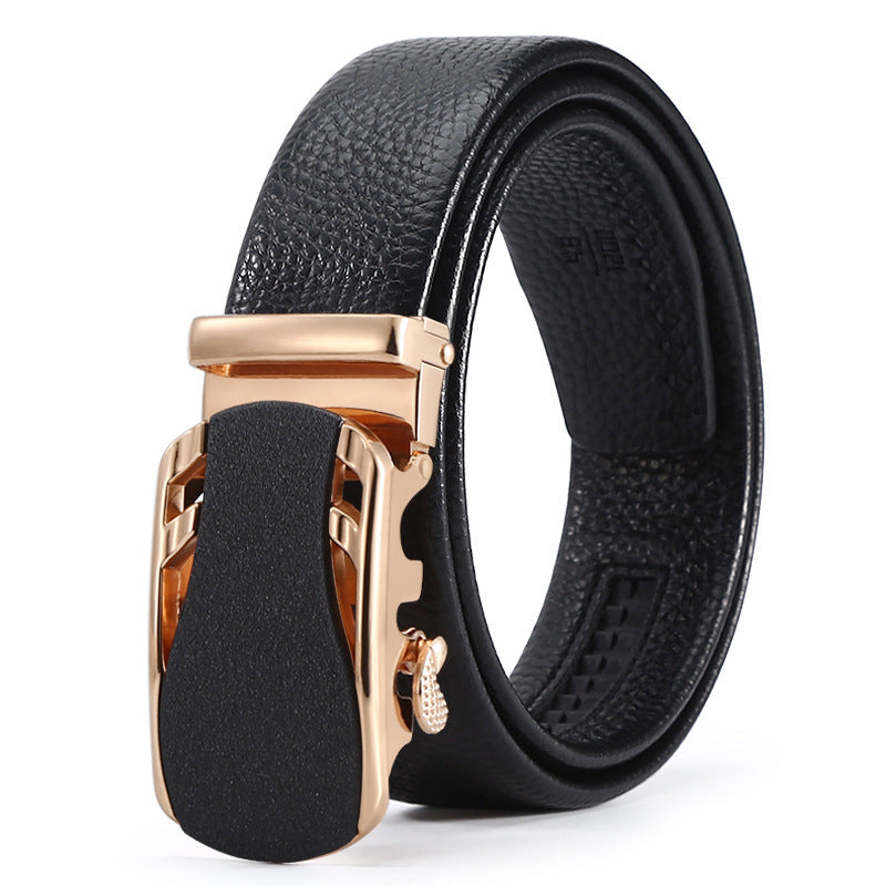 Men's Automatic Leather Buckle Business Belt