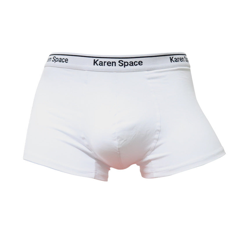 Cotton Men's Solid Color Boxers