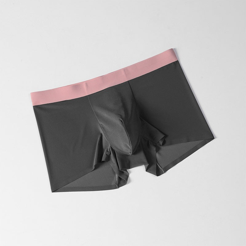 Seamless Ice Silk Flying Thin Boxers Men's Underwear