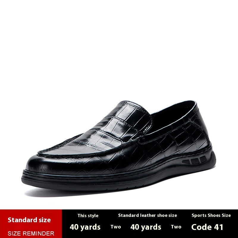 Casual Loafers Fashion Business Soft Bottom Casual Leather Shoes Tide