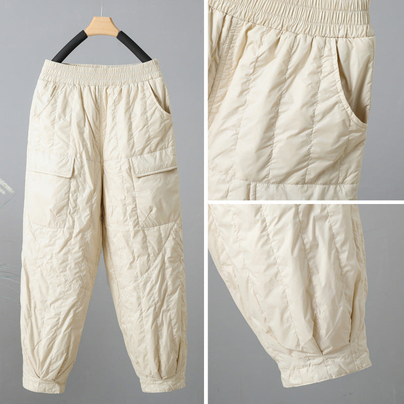 Quilted Cotton Pants Women's Windproof Warm