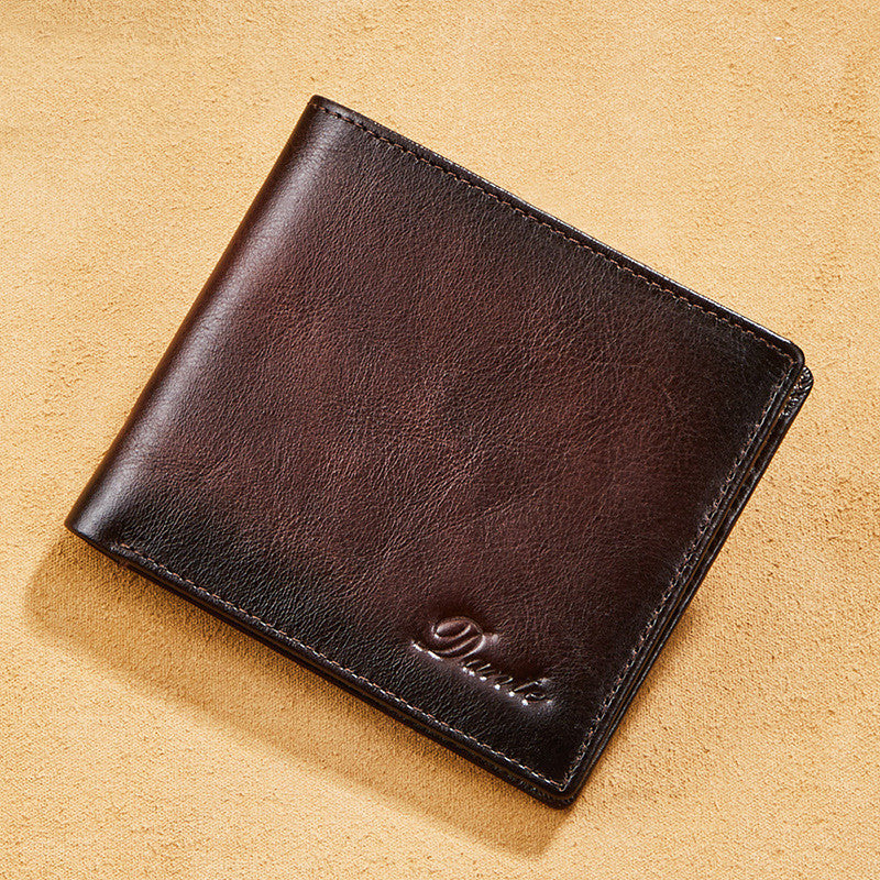 New Men's Wallet First Layer Cowhide