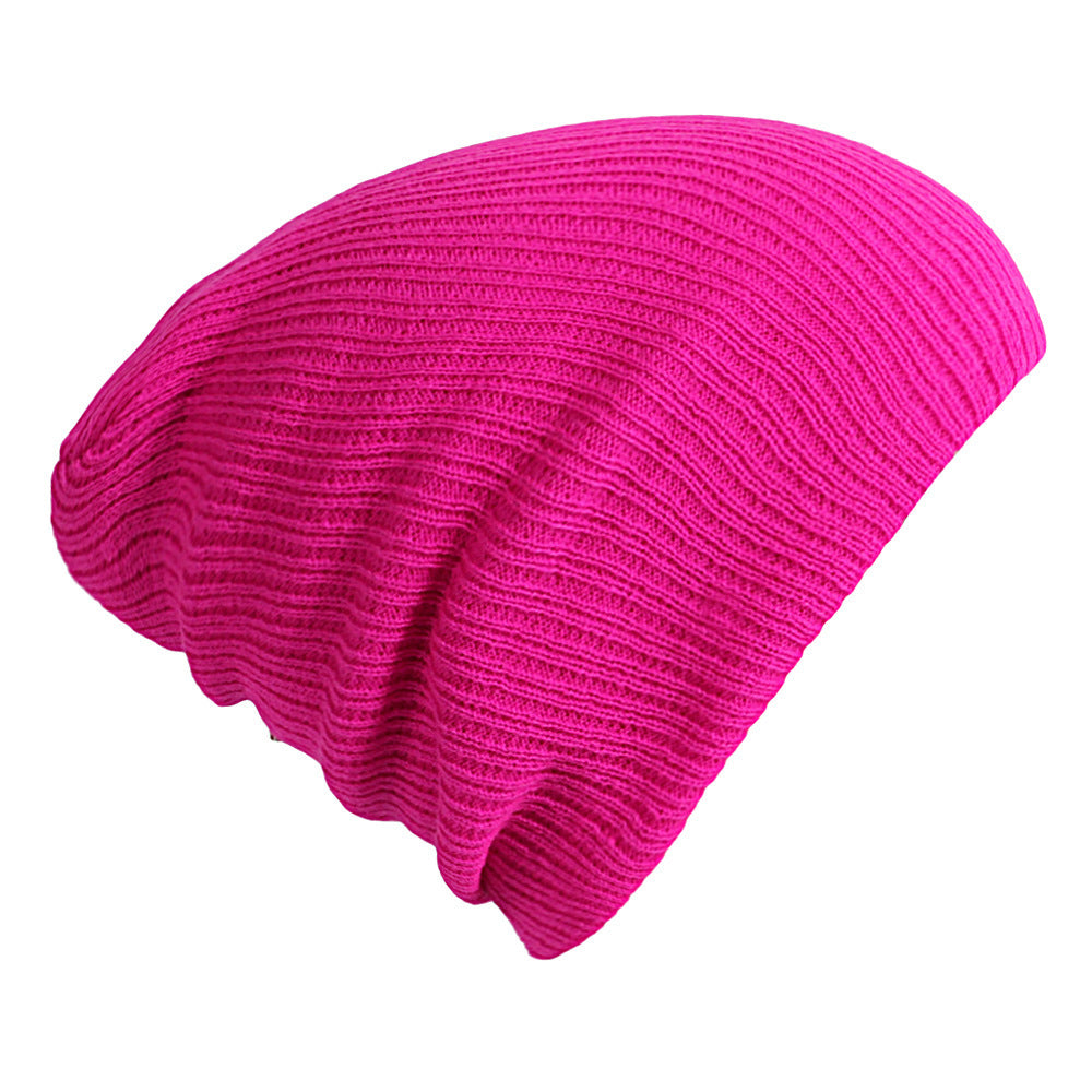 Solid color striped cap