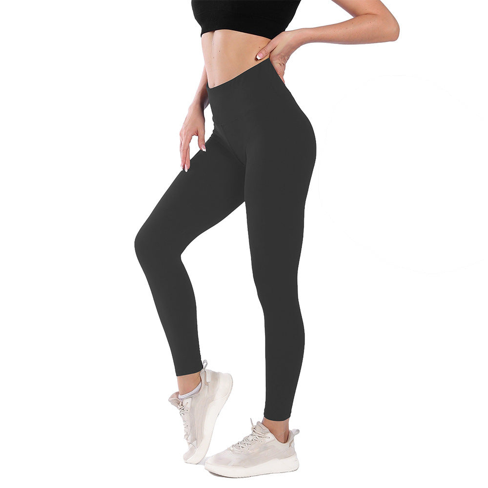 Women's High Waist Belly Contracting Warm Yoga Sports Leggings