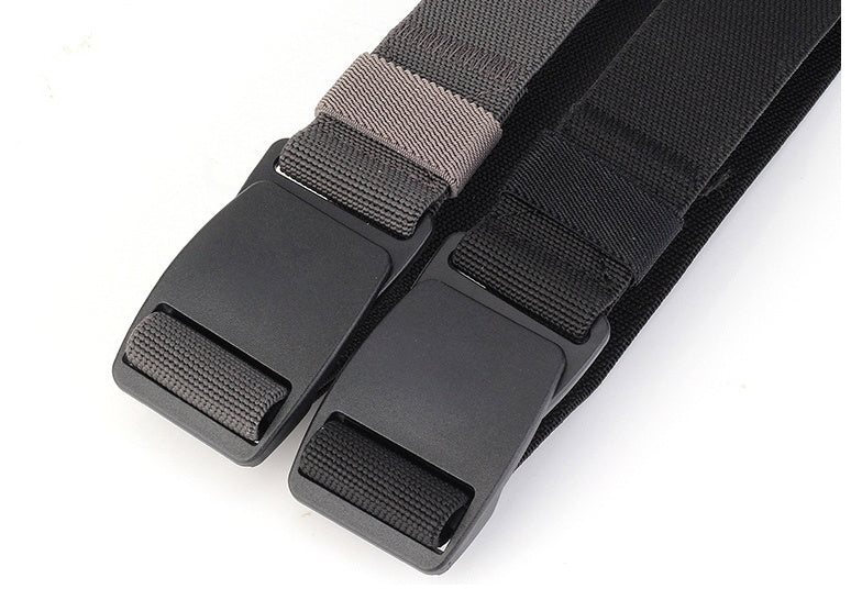 Elastic Belt Donefu Plastic Steel Pom Buckle Casual All-Match Belt