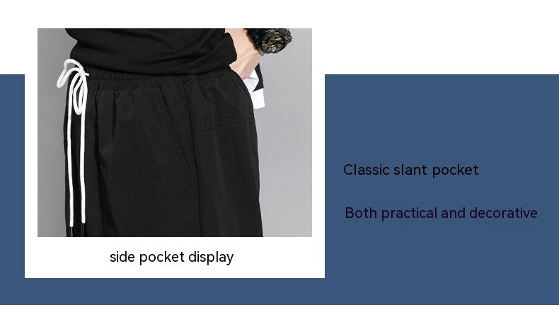 Spring And Autumn Men's New Trendy Loose Cargo Pants Versatile Outdoor Multi-pocket Leisure