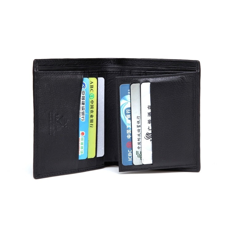 Men's Horizontal And Vertical Pearl Fish Leather Wallet With Cowhide