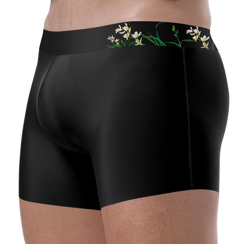 Ice Silk Underwear Men's Lightweight Meilan Chrysanthemum And Bamboo