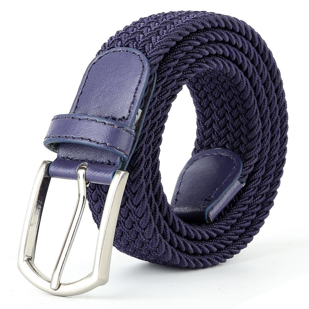 Men's Casual Stretch Woven Leather Belt