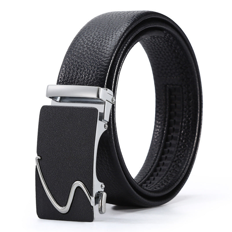 Men's Automatic Leather Buckle Business Belt